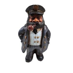 Nautical Sea Captain Resin Fig. Sailor Bearded Statue Fisherman With Pipe